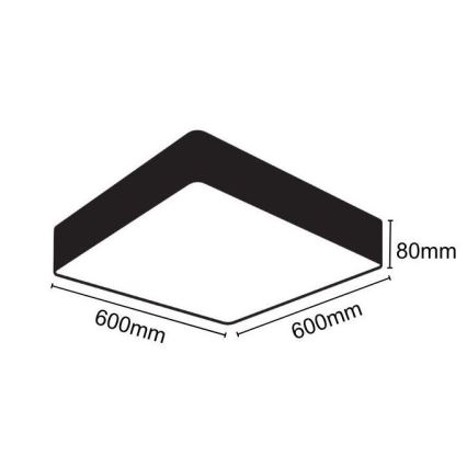 LED Stropna svetilka LED/65W/230V 4000K 60x60 cm