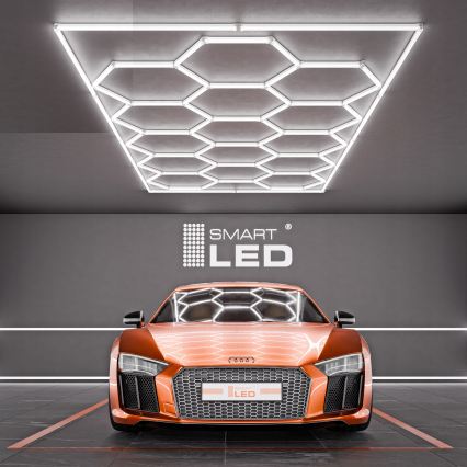 LED stropno svetilo HEXAGON LED/696W/85-265V 6500K 484x243 cm CRI 90 IP44 bela