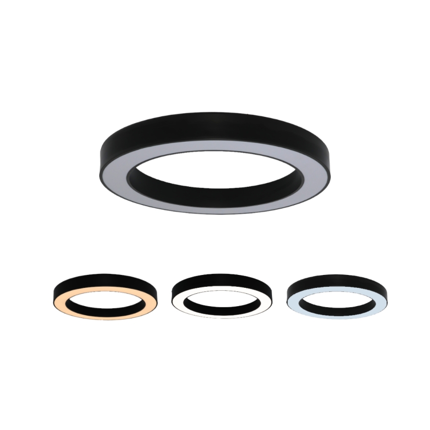 LED stropna svetilka LED/80W/230V 3000/4000/6500K Ø 80 cm črna