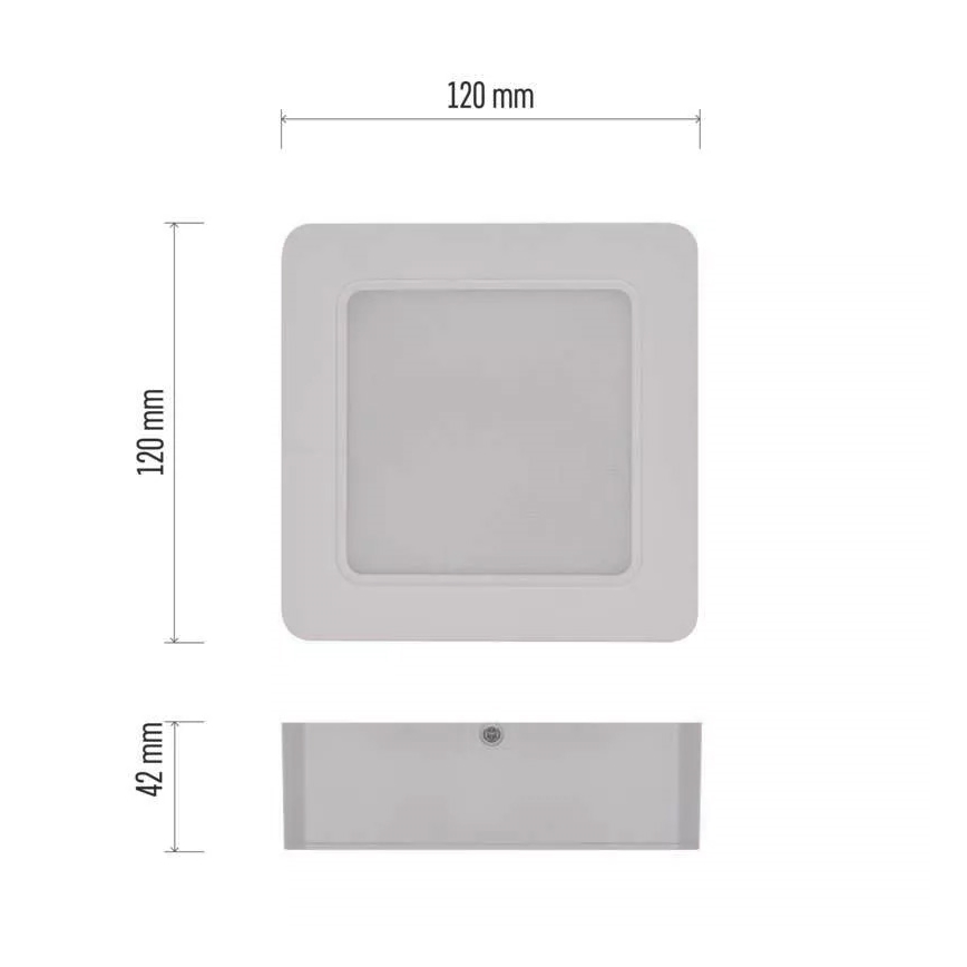 LED stropna svetilka LED/9W/230V 12x12 cm bela