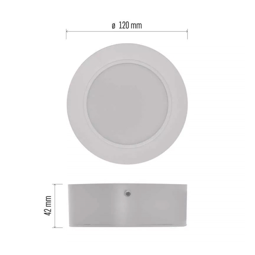 LED stropna svetilka LED/9W/230V premer 12 cm bela