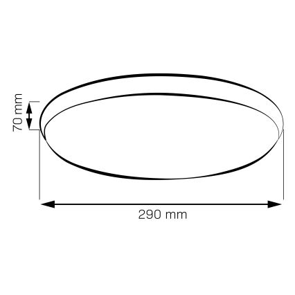 LED stropna svetilka LIBRA LED/15W/230V 4000K premer 29 cm zlata