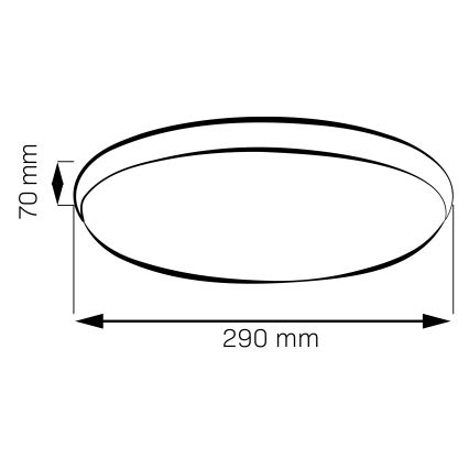 LED stropna svetilka LIBRA LED/15W/230V 4000K Ø 29 cm črna
