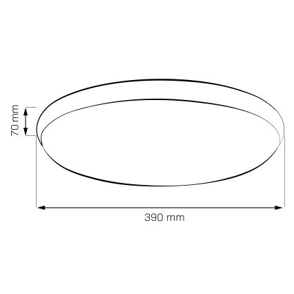 LED stropna svetilka LIBRA LED/24W/230V 4000K premer 39 cm sijajni krom