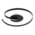 LED stropna svetilka LORENZO LED/22W/230V, premer 50 cm, črna