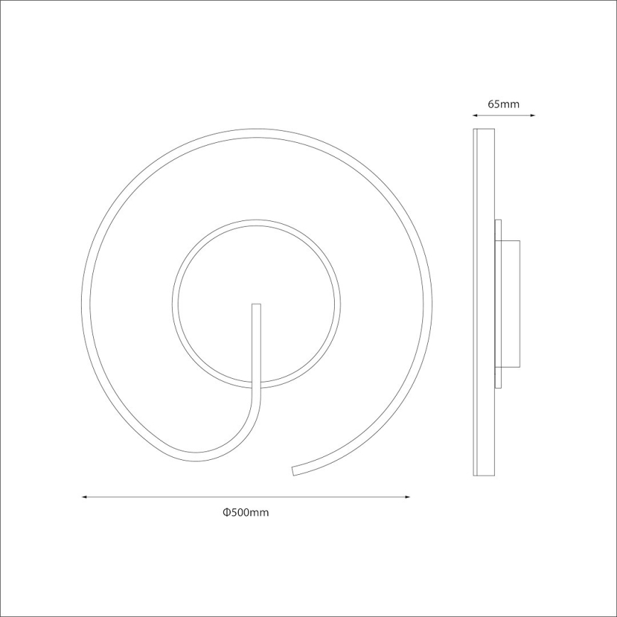 LED stropna svetilka LORENZO LED/22W/230V, premer 50 cm, zlata