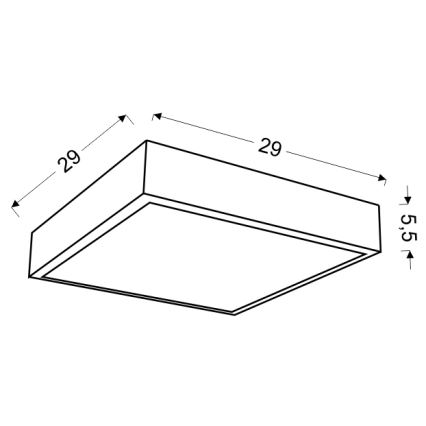 LED Stropna svetilka LUX LED/16W/230V bela