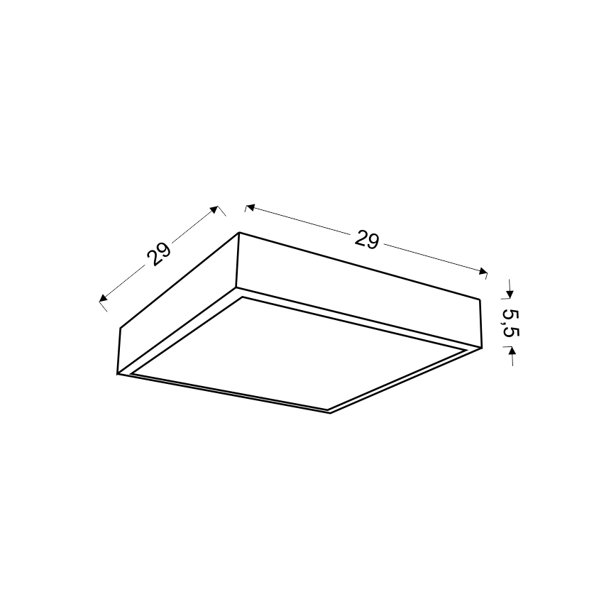 LED Stropna svetilka LUX LED/16W/230V bela