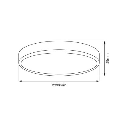 LED Stropna svetilka MAQ LED/18W/230V 3000/4000/6500K IP40 črna