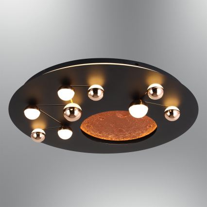 LED stropna svetilka MARS, 58 W, 230 V, 3000 K, črna