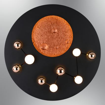 LED stropna svetilka MARS, 58 W, 230 V, 3000 K, črna