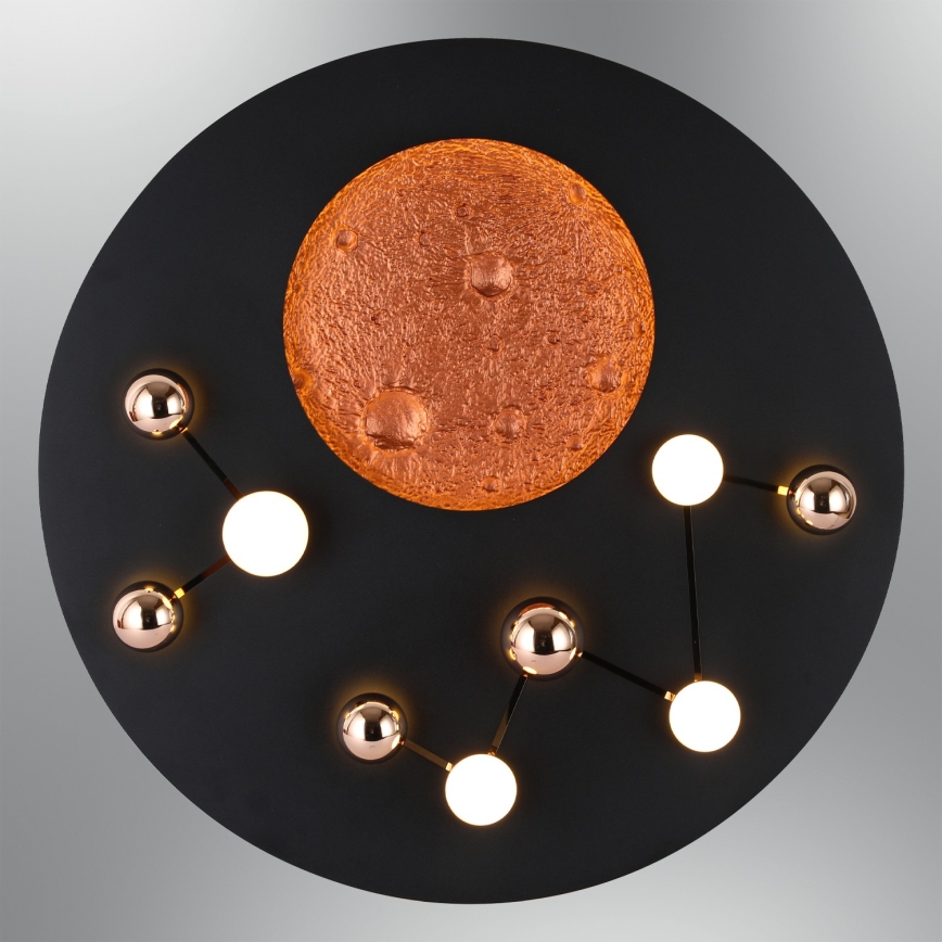 LED stropna svetilka MARS, 58 W, 230 V, 3000 K, črna