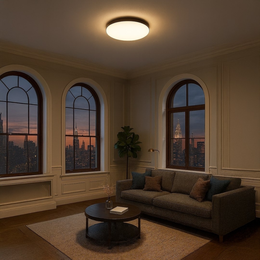 LED stropna svetilka MAYA LED/36W/230V, premer 50 cm, črna