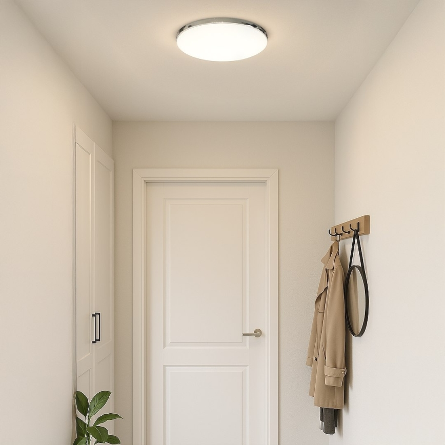 LED stropna svetilka MAYA LED/36W/230V premer 50 cm sijajni krom