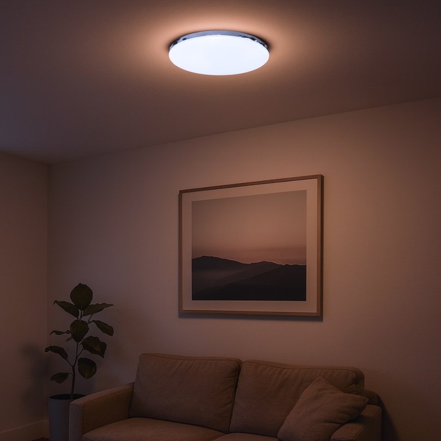 LED stropna svetilka MAYA LED/36W/230V premer 50 cm sijajni krom