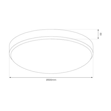 LED stropna svetilka MAYA LED/36W/230V premer 50 cm sijajni krom