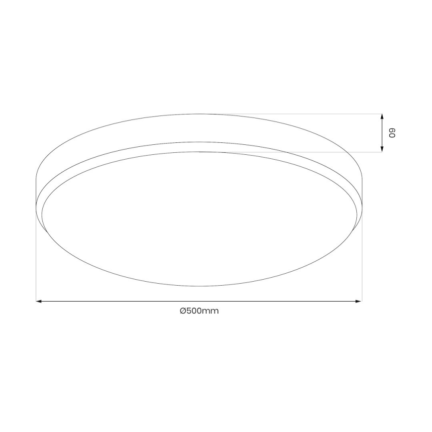 LED stropna svetilka MAYA LED/36W/230V premer 50 cm sijajni krom