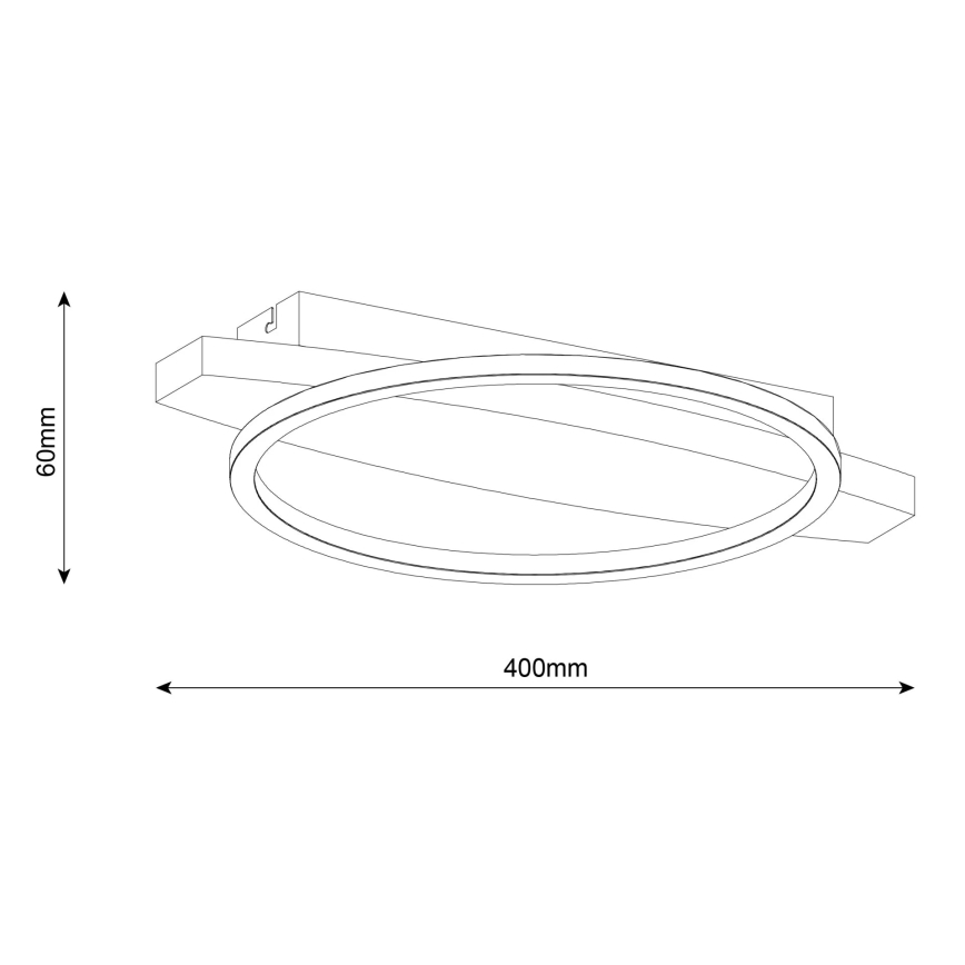 LED stropna svetilka MELISA LED/12W/230V 30x40 cm borovica