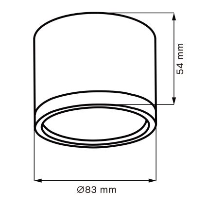 LED Stropna svetilka MIRELLA 1xGX53/6W/230V črna