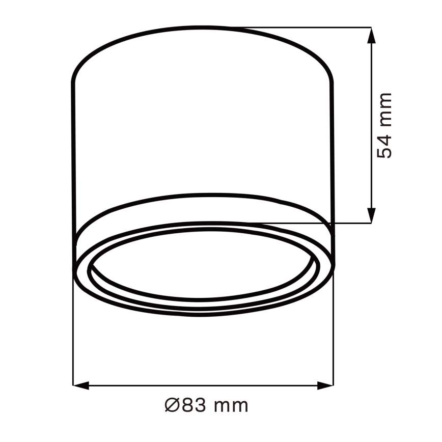 LED Stropna svetilka MIRELLA 1xGX53/6W/230V črna