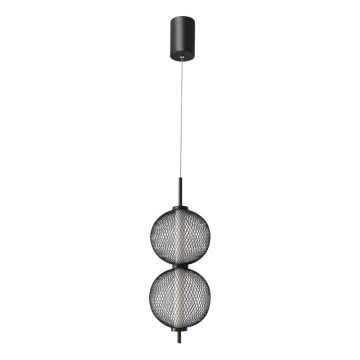 LED Stropna svetilka na vrvici PUMA LED/10W/230V premer 14 cm črna