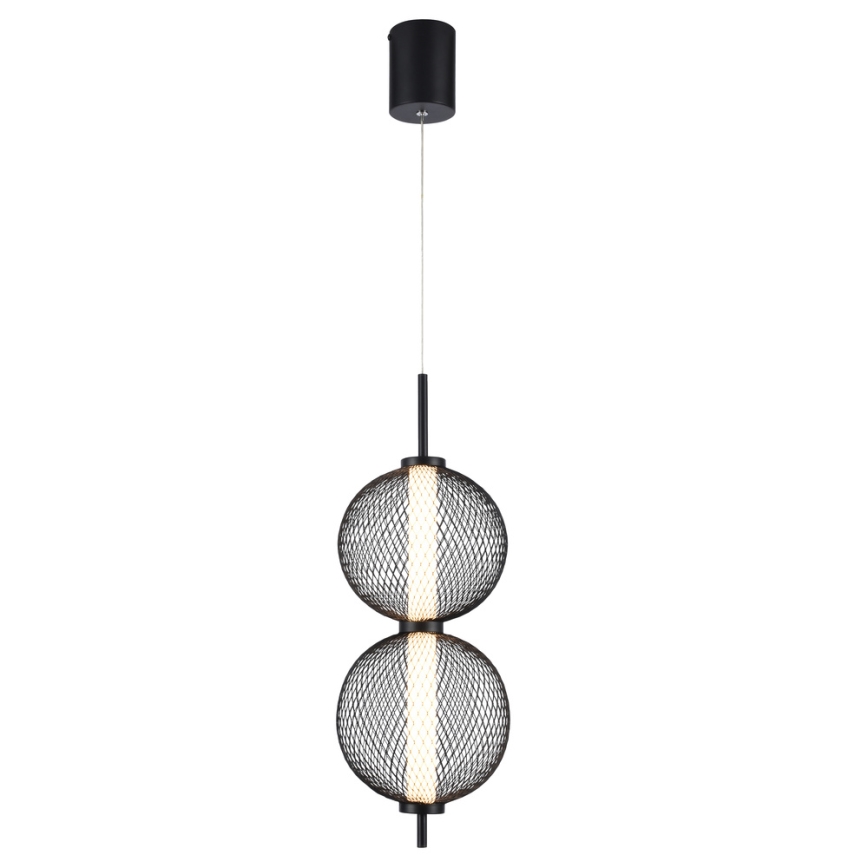 LED Stropna svetilka na vrvici PUMA LED/10W/230V premer 14 cm črna
