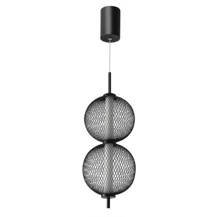 LED Stropna svetilka na vrvici PUMA LED/10W/230V premer 14 cm črna