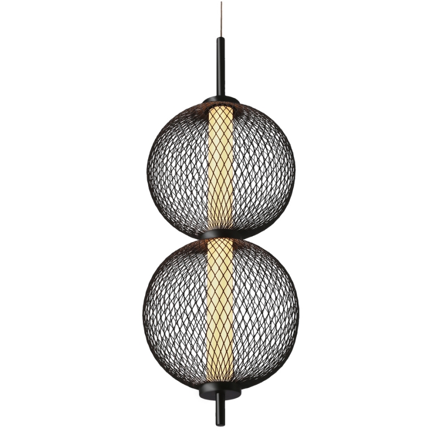LED Stropna svetilka na vrvici PUMA LED/10W/230V premer 14 cm črna