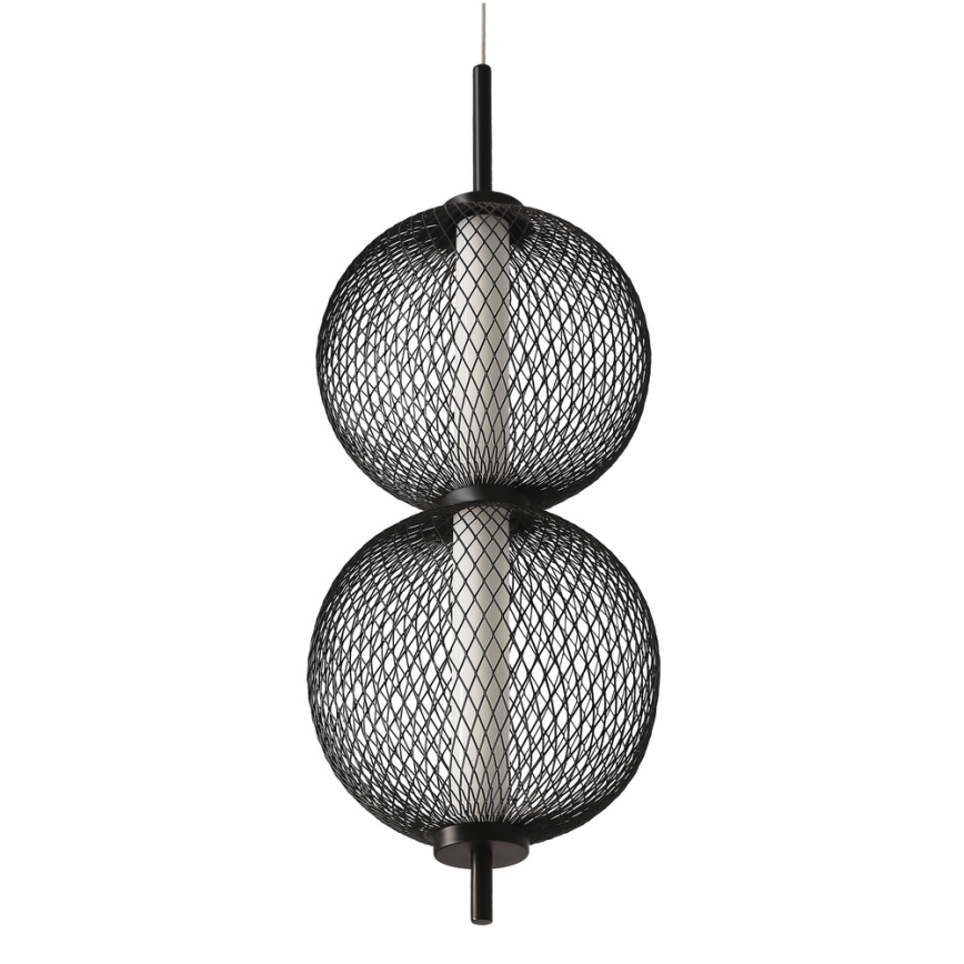 LED Stropna svetilka na vrvici PUMA LED/10W/230V premer 14 cm črna