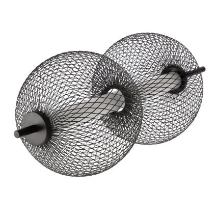 LED Stropna svetilka na vrvici PUMA LED/10W/230V premer 14 cm črna