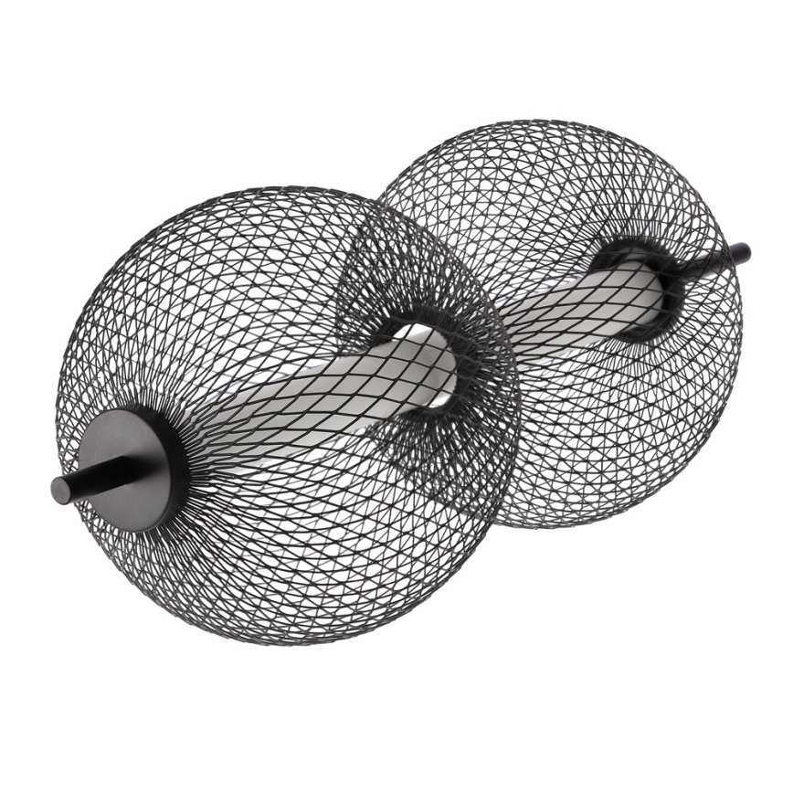 LED Stropna svetilka na vrvici PUMA LED/10W/230V premer 14 cm črna
