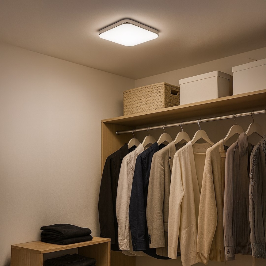 LED stropna svetilka NEMO LED/11W/230V 26x26 cm sijajni krom