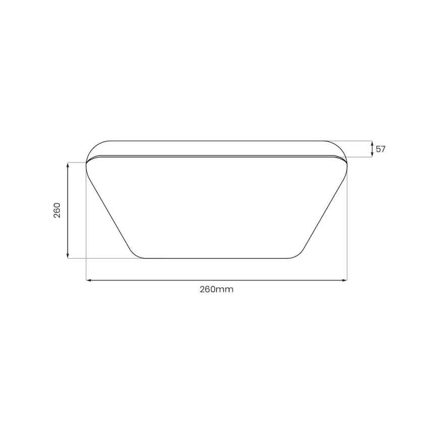 LED stropna svetilka NEMO LED/11W/230V 26x26 cm sijajni krom