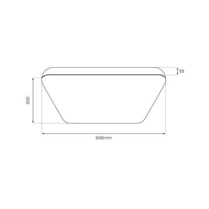 LED stropna svetilka NEMO LED/36W/230V 50x50 cm črna