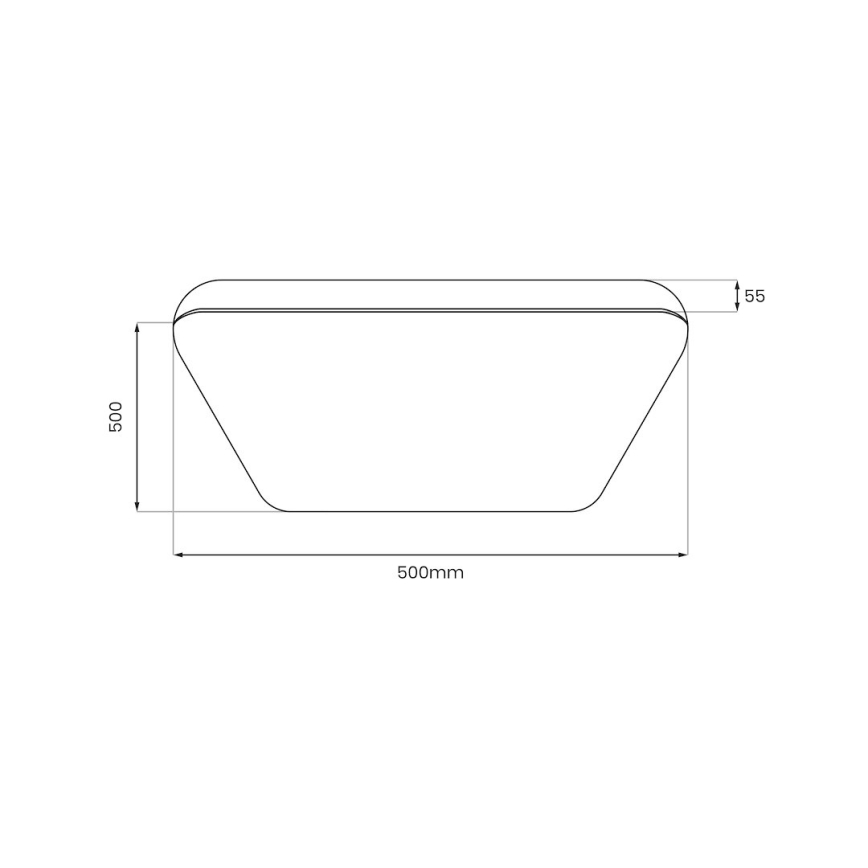 LED stropna svetilka NEMO LED/36W/230V 50x50 cm črna
