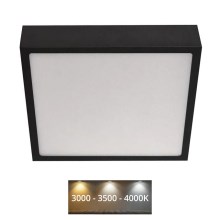 LED Stropna svetilka NEXXO LED/21W/230V 3000/3500/4000K 22,5x22,5 cm črna