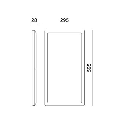 LED Stropna plošča NIVERA LED/32W/230V IP54 3000/4000/6000K 29,5x59,5 cm bela