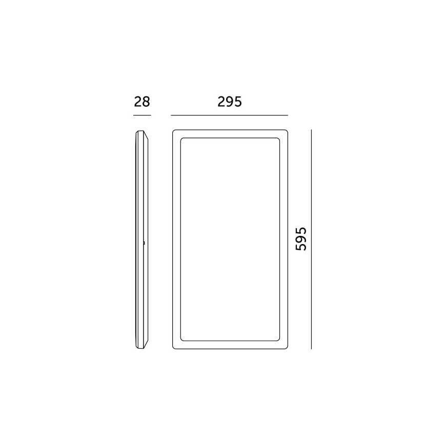 LED Stropna plošča NIVERA LED/32W/230V IP54 3000/4000/6000K 29,5x59,5 cm bela