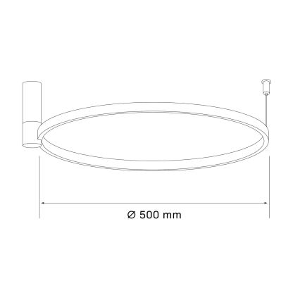 LED Stropna svetilka NOEMI LED/20W/230V 4000K pr. 50 cm mat krom