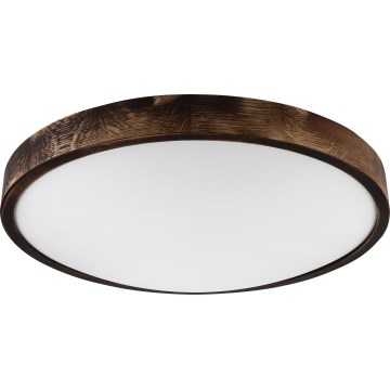 LED stropna svetilka OAK SLIM LED/36W/230V 4000K Ø 47 cm hrast/temno rjava