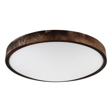 LED stropna svetilka OAK SMOKY SLIM LED/36W/230V 4000K premer 47 cm hrast/temno rjava