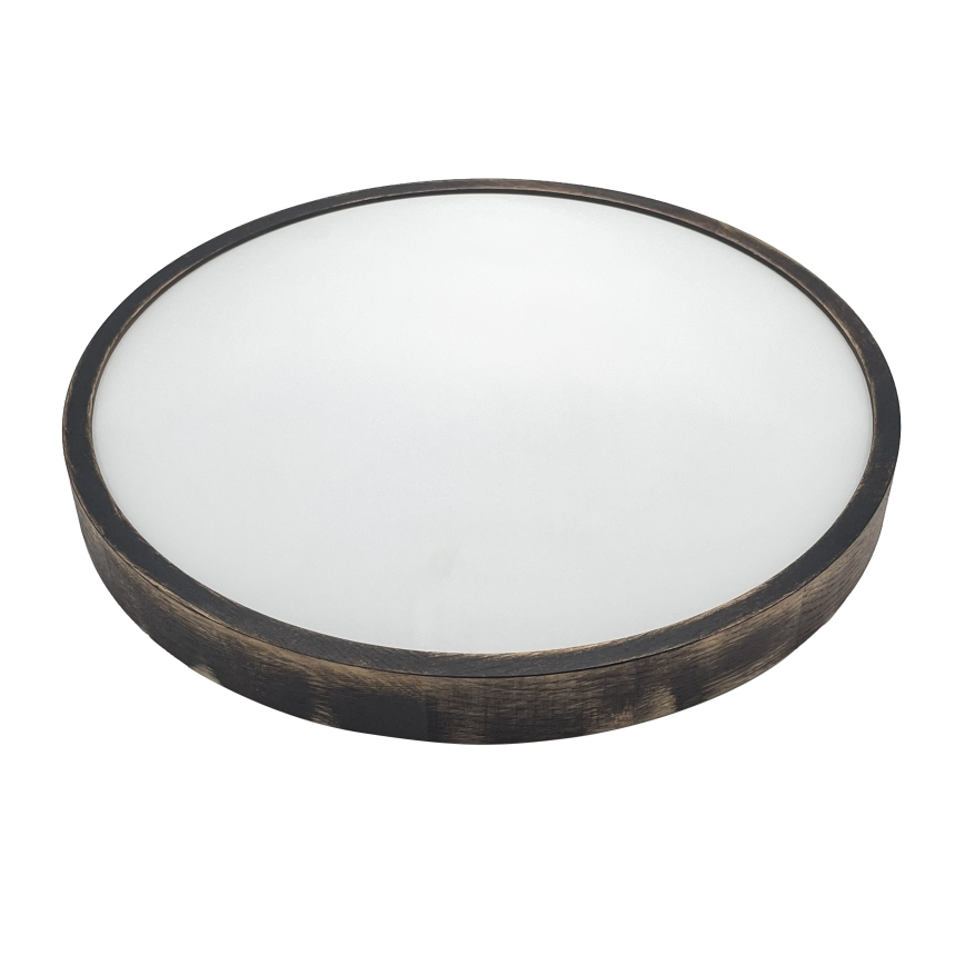 LED stropna svetilka OAK SMOKY SLIM LED/36W/230V 4000K premer 47 cm hrast/temno rjava