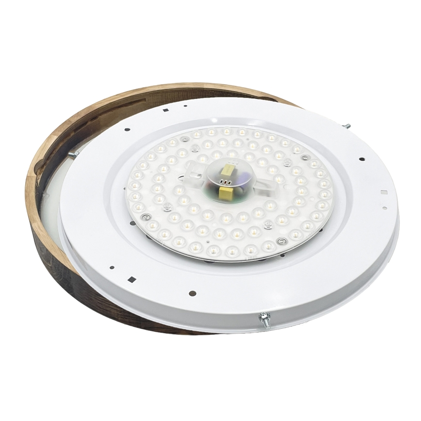 LED stropna svetilka OAK SMOKY SLIM LED/36W/230V 4000K premer 47 cm hrast/temno rjava