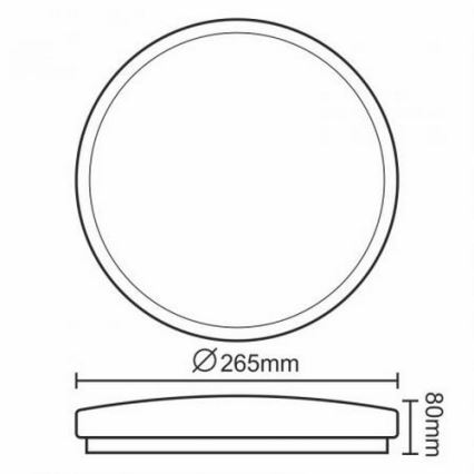 LED Stropna svetilka OPAL LED/12W/176-264V