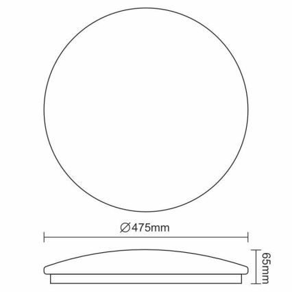 LED Stropna svetilka OPAL LED/48W/230V 4000K