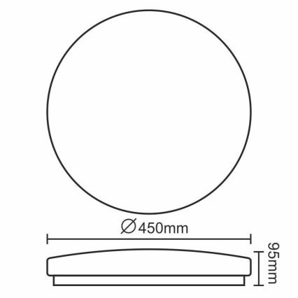 LED Stropna svetilka OPAL LED/50W/176-264V