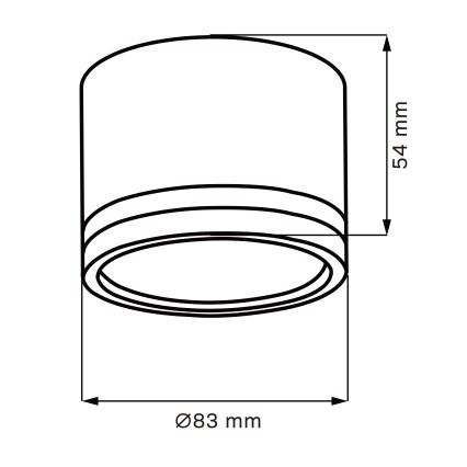 LED Stropna svetilka PARIZ 1xGX53/6W/230V črna