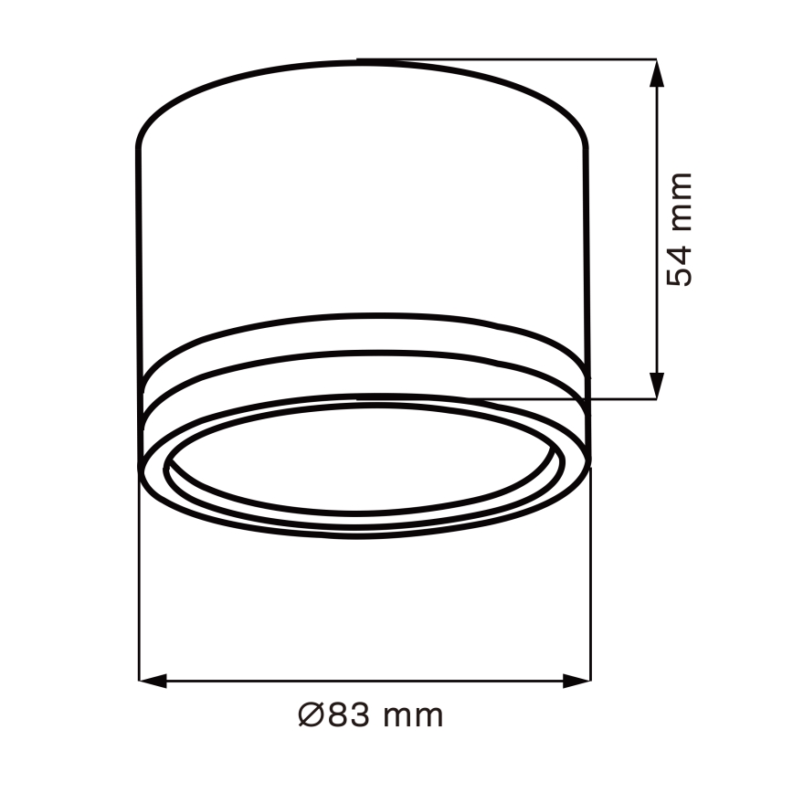 LED Stropna svetilka PARIZ 1xGX53/6W/230V črna