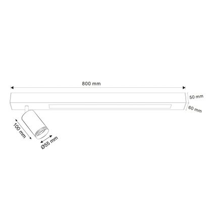 LED Stropna svetilka PARIZ LED/24W/230V + 1xGU10/10W črna
