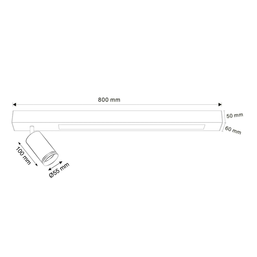 LED Stropna svetilka PARIZ LED/24W/230V + 1xGU10/10W črna